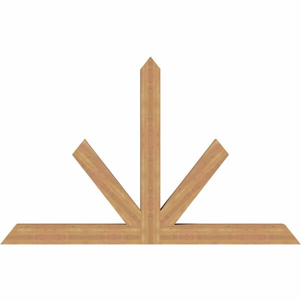 Ekena Millwork Saratoga Timber Gable Bracket, Western Red Cedar, 84"W x 53"H x 5 1/2"D x 5 1/2"F, 15/12 Pitch GBW084X53X0606SAR00SWR - main